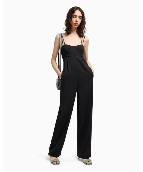 ARMANI EXCHANGE ジャンプスーツ ブラック　オールインワン セール】【A|X アルマーニ エクスチェンジ】＜オンライン限定