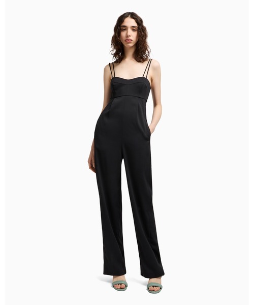 ARMANI EXCHANGE(アルマーニエクスチェンジ)の「【A|X アルマーニ エクスチェンジ】<オンライン限定>ジャンプスーツ(つなぎ/オールインワン・レディース・ブラック・2/0/4)」の7枚目の写真