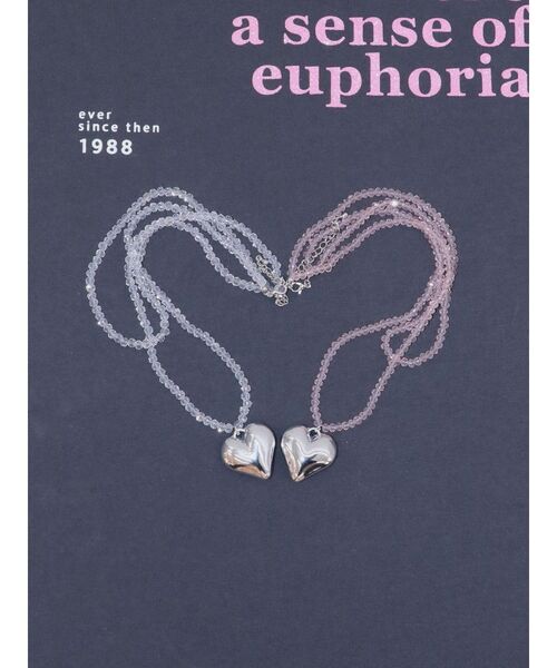 jouetie（ジュエティ）の「レイヤードビーズネックレス（ネックレス・レディース・クリア/ピンク・FREE）」の3枚目の写真