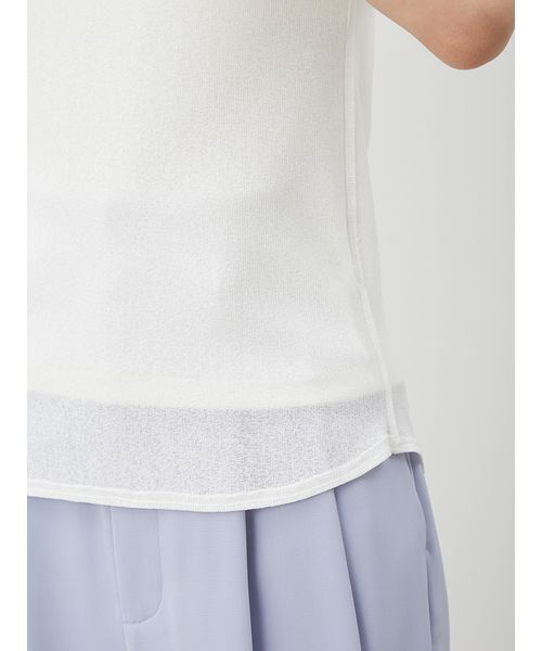 Mila Owen(ミラオーウェン)の「イージーケアレイヤード半袖カットトップス(Tシャツ/カットソー・レディース・ブラック/ダークブラウン/ライム/ホワイト・1/0)」の8枚目の写真