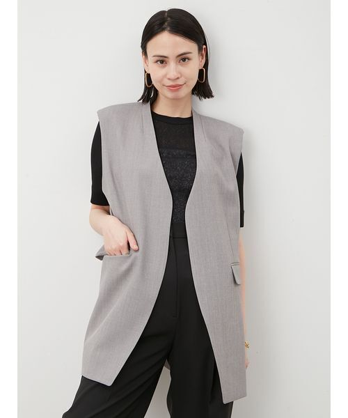 Mila Owen(ミラオーウェン)の「イージーケアレイヤード半袖カットトップス(Tシャツ/カットソー・レディース・ブラック/ダークブラウン/ライム/ホワイト・1/0)」の12枚目の写真