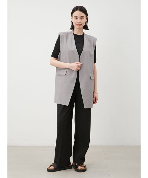 Mila Owen(ミラオーウェン)の「イージーケアレイヤード半袖カットトップス(Tシャツ/カットソー・レディース・ブラック/ダークブラウン/ライム/ホワイト・1/0)」の13枚目の写真