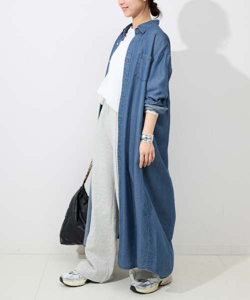 SLOBE IENA（スローブイエナ）の「デニムライクシャツワンピース