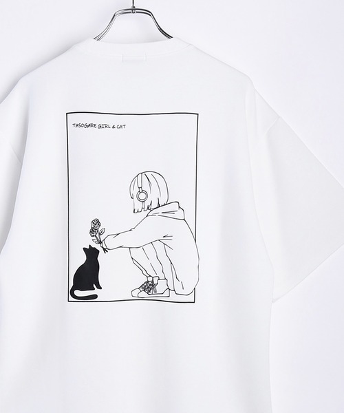WESTSEA（ウエストシー）の「TASOGARE GIRL ポンチ 半袖TEE 接触冷感（Tシャツ/カットソー・メンズ・ホワイト/ライトグレー/ブラック/ホワイト系その他/ブラック系その他/グレイッシュベージュ・M/L）」の2枚目の写真