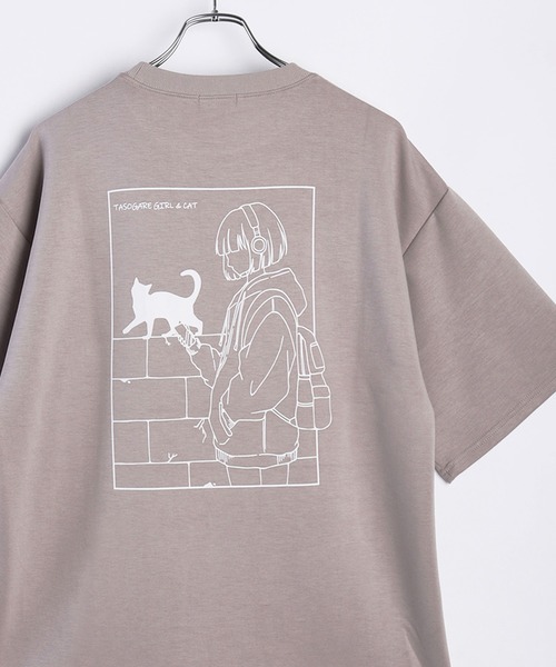 WESTSEA（ウエストシー）の「TASOGARE GIRL ポンチ 半袖TEE 接触冷感（Tシャツ/カットソー・メンズ・ホワイト/ライトグレー/ブラック/ホワイト系その他/ブラック系その他/グレイッシュベージュ・M/L）」の6枚目の写真