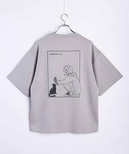 WESTSEA（ウエストシー）の「TASOGARE GIRL ポンチ 半袖TEE 接触冷感（Tシャツ/カットソー・メンズ・ホワイト/ライトグレー/ブラック/ホワイト系その他/ブラック系その他/グレイッシュベージュ・M/L）」の21枚目の写真