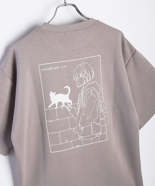 WESTSEA（ウエストシー）の「TASOGARE GIRL ポンチ 半袖TEE 接触冷感（Tシャツ/カットソー・メンズ・ホワイト/ライトグレー/ブラック/ホワイト系その他/ブラック系その他/グレイッシュベージュ・M/L）」の17枚目の写真