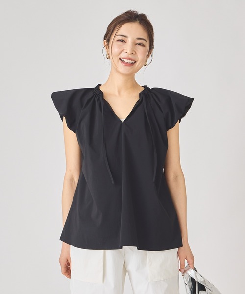 ever closet(エバークローゼット)の「パフスリーブブラウス(シャツ/ブラウス・レディース・ホワイト/ブラック・FREE)」の1枚目の写真