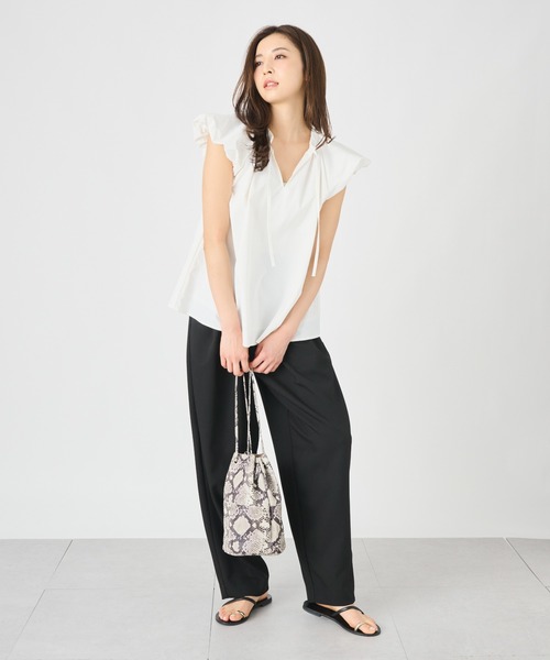 ever closet(エバークローゼット)の「パフスリーブブラウス(シャツ/ブラウス・レディース・ホワイト/ブラック・FREE)」の5枚目の写真