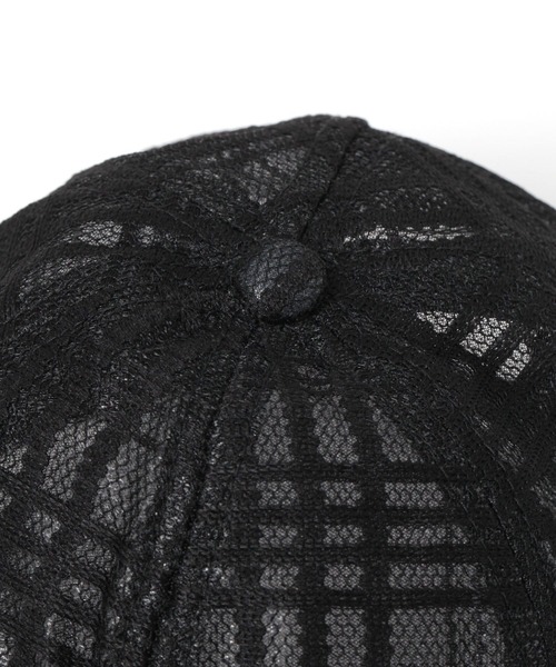 LAKOLE（ラコレ）の「チェック柄レースキャップ / 304379（キャップ・レディース・オフホワイト/ブラック・FREE）」の10枚目の写真