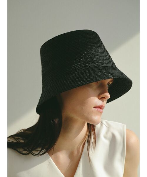 ELENDEEK（エレンディーク）の「ストローブレードハット（ハット・レディース・ベージュ/ブラック・FREE）」の5枚目の写真