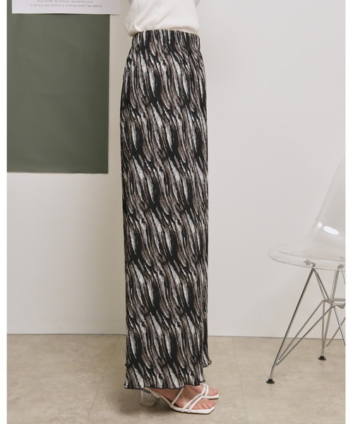 palm RICHE(ポームリシュ)の「ぼかし柄ワッシャープリーツリラックスパンツ(その他パンツ・レディース・グレー/ブラック・M)」の20枚目の写真