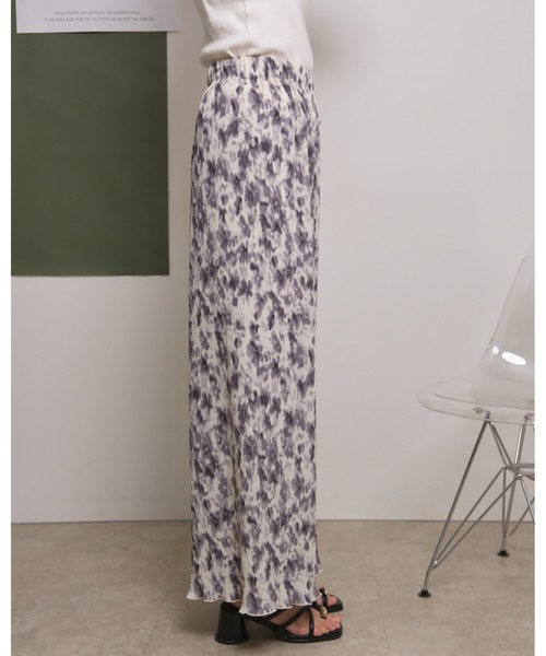palm RICHE(ポームリシュ)の「ぼかし柄ワッシャープリーツリラックスパンツ(その他パンツ・レディース・グレー/ブラック・M)」の8枚目の写真