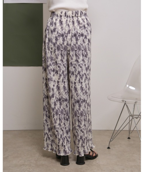palm RICHE(ポームリシュ)の「ぼかし柄ワッシャープリーツリラックスパンツ(その他パンツ・レディース・グレー/ブラック・M)」の10枚目の写真