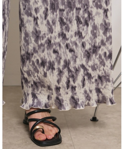 palm RICHE(ポームリシュ)の「ぼかし柄ワッシャープリーツリラックスパンツ(その他パンツ・レディース・グレー/ブラック・M)」の12枚目の写真