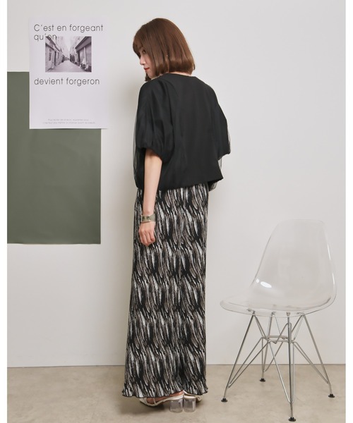 palm RICHE(ポームリシュ)の「ぼかし柄ワッシャープリーツリラックスパンツ(その他パンツ・レディース・グレー/ブラック・M)」の17枚目の写真