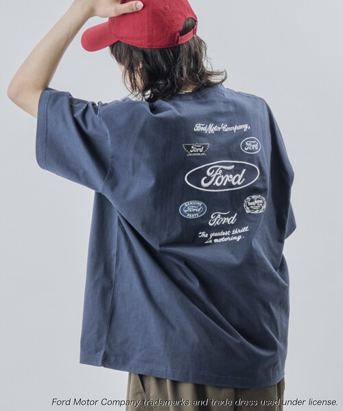 PUBLUX(パブリュクス)の「PUBLUX/パブリュクス 別注 Ford バックロゴ刺繍プリントTシャツ(限定展開)(UNISEX)(Tシャツ/カットソー・メンズ・ホワイト/ピンク/ネイビー・SMALL/MEDIUM/LARGE)」の22枚目の写真