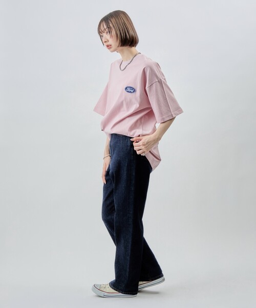 PUBLUX(パブリュクス)の「PUBLUX/パブリュクス 別注 Ford バックロゴ刺繍プリントTシャツ(限定展開)(UNISEX)(Tシャツ/カットソー・メンズ・ホワイト/ピンク/ネイビー・SMALL/MEDIUM/LARGE)」の11枚目の写真