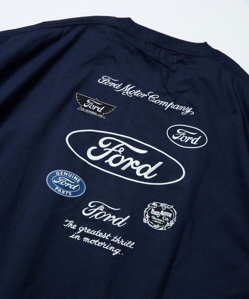 PUBLUX(パブリュクス)の「PUBLUX/パブリュクス 別注 Ford バックロゴ刺繍プリントTシャツ(限定展開)(UNISEX)(Tシャツ/カットソー・メンズ・ホワイト/ピンク/ネイビー・SMALL/MEDIUM/LARGE)」の16枚目の写真