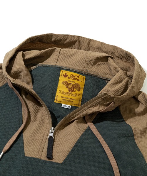 gym master(ジムマスター)の「gym master/ジムマスター UL GRID シアサッカー アノラック(ブルゾン・メンズ・オリーブ/その他1・X-LARGE/LARGE/MEDIUM)」の3枚目の写真
