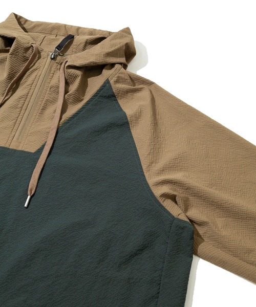 gym master(ジムマスター)の「gym master/ジムマスター UL GRID シアサッカー アノラック(ブルゾン・メンズ・オリーブ/その他1・X-LARGE/LARGE/MEDIUM)」の5枚目の写真