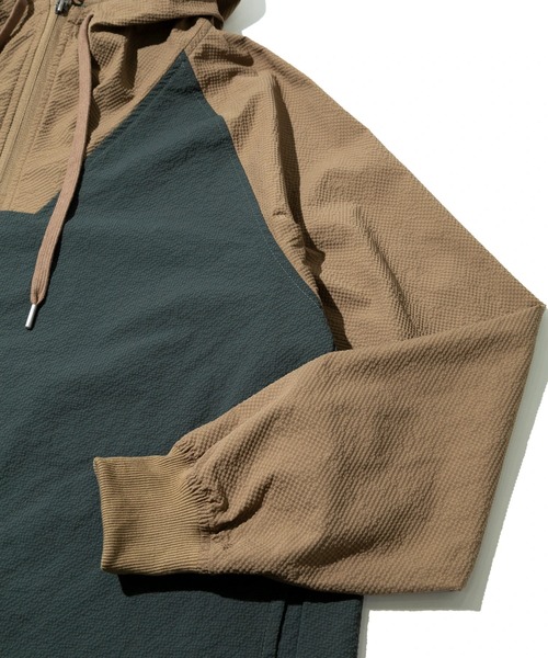 gym master(ジムマスター)の「gym master/ジムマスター UL GRID シアサッカー アノラック(ブルゾン・メンズ・オリーブ/その他1・X-LARGE/LARGE/MEDIUM)」の6枚目の写真