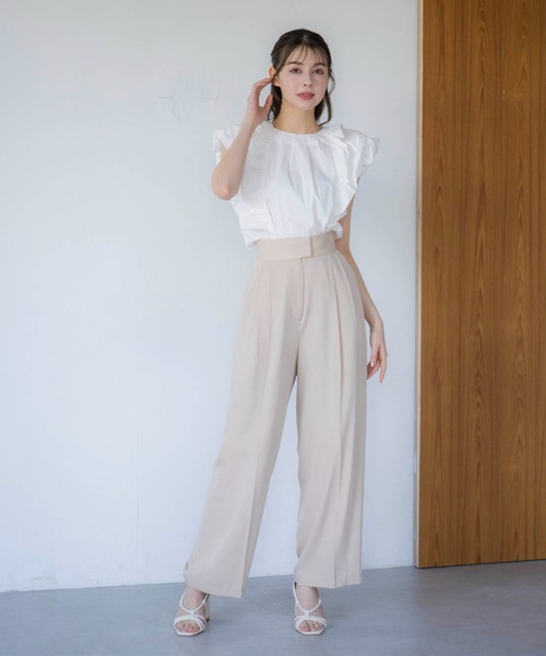 NOELA（ノエラ）の「ワイドストレートタックパンツ（その他パンツ・レディース・カーキ/オフホワイト/ベージュ・S/M）」の21枚目の写真