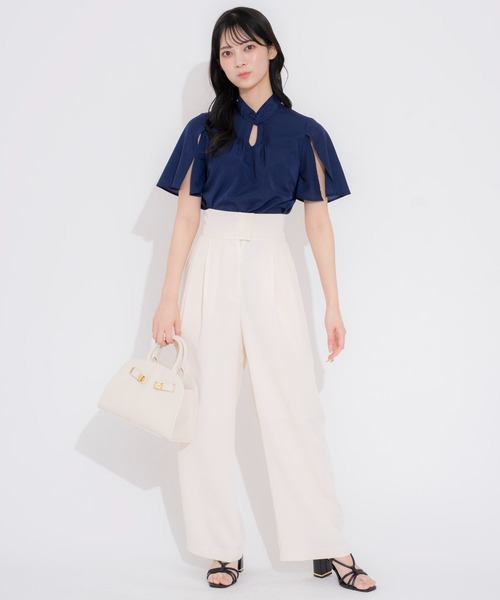 NOELA（ノエラ）の「ワイドストレートタックパンツ（その他パンツ・レディース・カーキ/オフホワイト/ベージュ・S/M）」の20枚目の写真