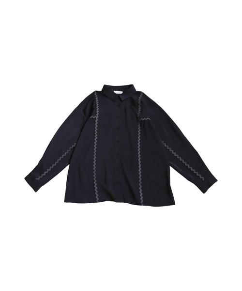 antiqua（アンティカ）の「配色シャツ（シャツ/ブラウス・レディース・オフホワイト/ブラック・ONESIZE）」の19枚目の写真