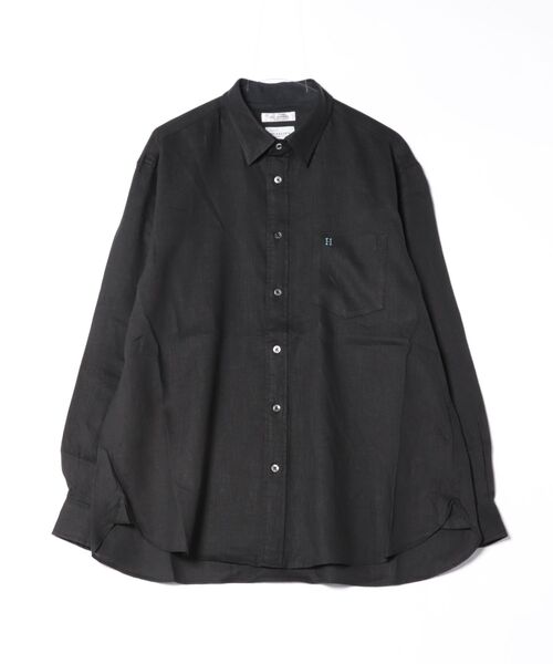HOLLYWOOD RANCH MARKET(ハリウッドランチマーケット)の「STL0063 カリフォルニアリネン レギュラーカラーシャツ(シャツ/ブラウス・メンズ・ホワイト/ブラック/オリーブ・SMALL/MEDIUM/LARGE/X-LARGE)」の2枚目の写真