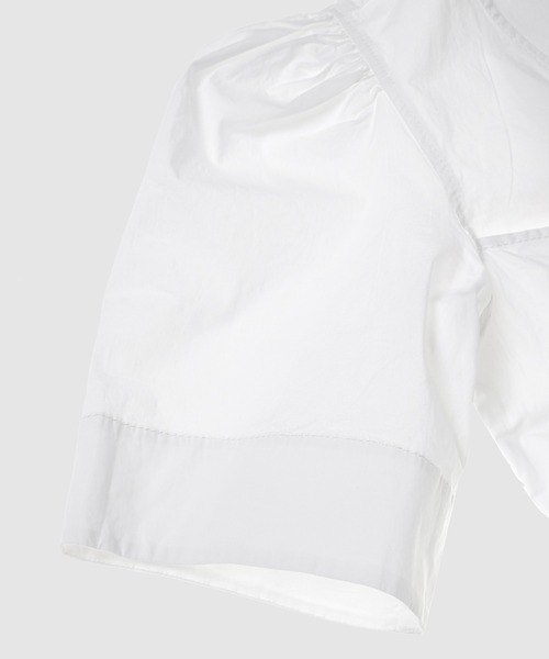 セール】Washed Stretch Cotton Tie Strap Blouse（シャツ