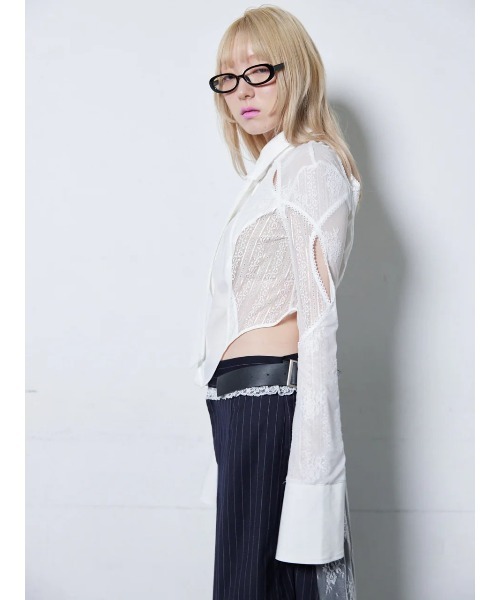 neith./ネイス/Lace Tied Shirts（シャツ/ブラウス）｜neith