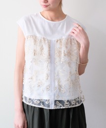 DOLLUPOOPS | フロントティアードボタニカル刺繍トップス(シャツ/ブラウス)