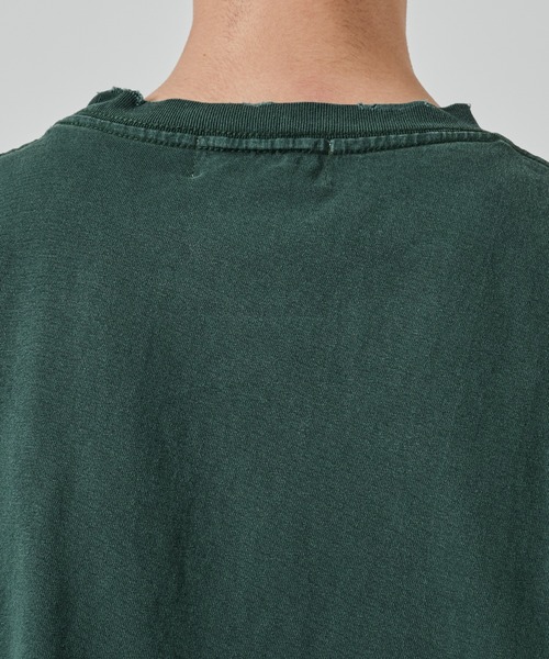 JIEDA(ジエダ)の「DAMAGE PIGMENT LOGO TEE(Tシャツ/カットソー・メンズ・グリーン/ブラック/ネイビー・1/2)」の15枚目の写真