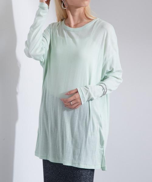 MILLER(ミラー)の「【Robert P. Miller】シアーロンT Light Prib Crew L/S Tee RM234-2131※(Tシャツ/カットソー・レディース・ライトグリーン/ブラック/ホワイト・FREE)」の15枚目の写真