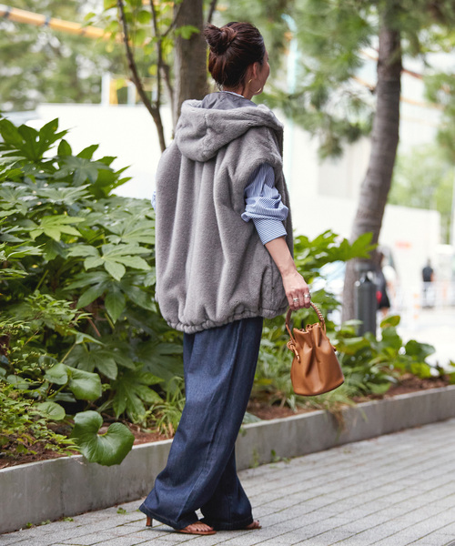 DU JOUR TROUSER JEAN ウォッシャブル　デニム　ワイドパンツ B.C STOCK ジーンズ デニム デニムパンツ 「追加3