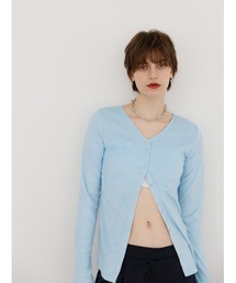 pile long cardigan