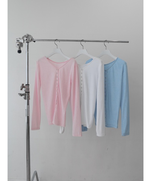 Katrin TOKYO(カトリーントーキョー)の「pile long cardigan(カーディガン/ボレロ・レディース・ピンク系/ホワイト/ブルー系・XS/FREE)」の5枚目の写真
