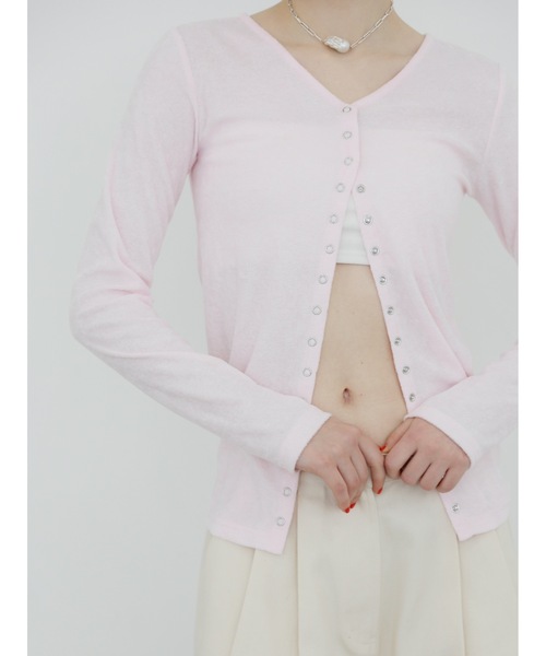 Katrin TOKYO(カトリーントーキョー)の「pile long cardigan(カーディガン/ボレロ・レディース・ピンク系/ホワイト/ブルー系・XS/FREE)」の12枚目の写真