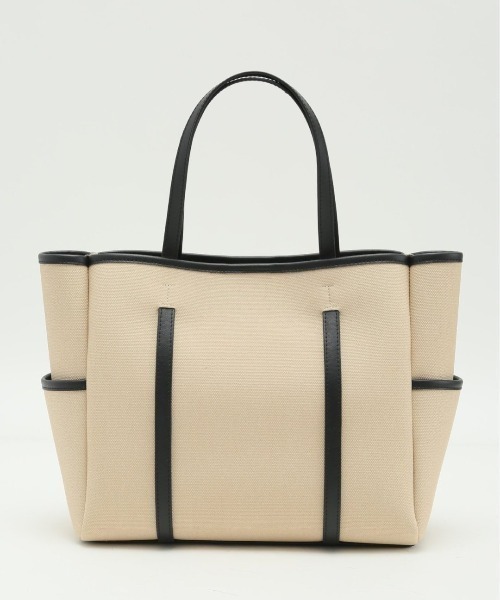 m.f.editorial（エムエフエディトリアル）の「【2WAY】配色キャンバス風 トートバッグ A4対応（トートバッグ・レディース・アイボリー/グレー・FREE）」の2枚目の写真