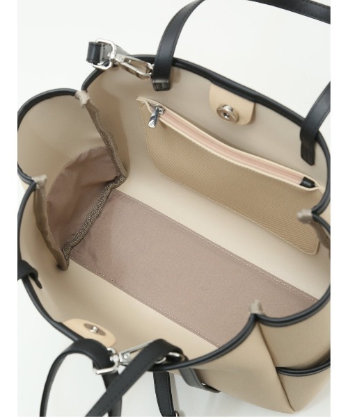 m.f.editorial（エムエフエディトリアル）の「【2WAY】配色キャンバス風 トートバッグ A4対応（トートバッグ・レディース・アイボリー/グレー・FREE）」の14枚目の写真