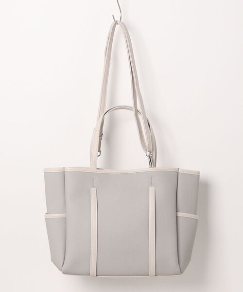 m.f.editorial（エムエフエディトリアル）の「【2WAY】配色キャンバス風 トートバッグ A4対応（トートバッグ・レディース・アイボリー/グレー・FREE）」の15枚目の写真