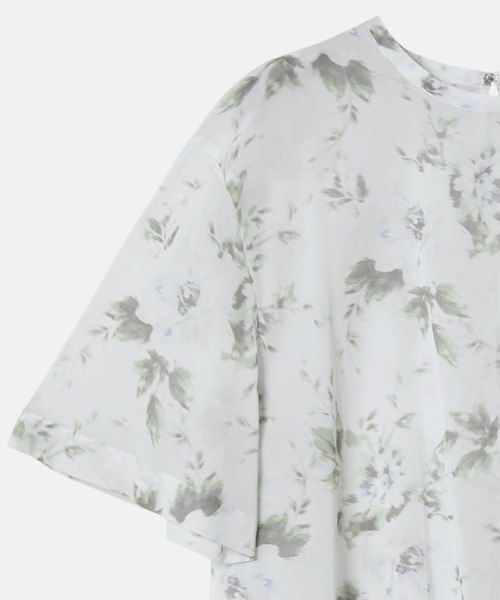 LE CIEL BLEU（ルシェルブルー）の「ヴィンテージフローラルケープレットトップ / Vintage Floral Capelet Top（シャツ/ブラウス・レディース・ブラック/オフホワイト・36）」の10枚目の写真