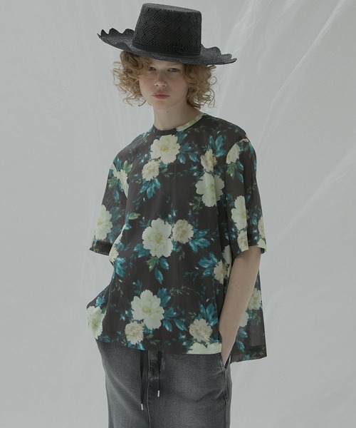 LE CIEL BLEU（ルシェルブルー）の「ヴィンテージフローラルケープレットトップ / Vintage Floral Capelet Top（シャツ/ブラウス・レディース・ブラック/オフホワイト・36）」の12枚目の写真