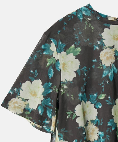 LE CIEL BLEU（ルシェルブルー）の「ヴィンテージフローラルケープレットトップ / Vintage Floral Capelet Top（シャツ/ブラウス・レディース・ブラック/オフホワイト・36）」の9枚目の写真