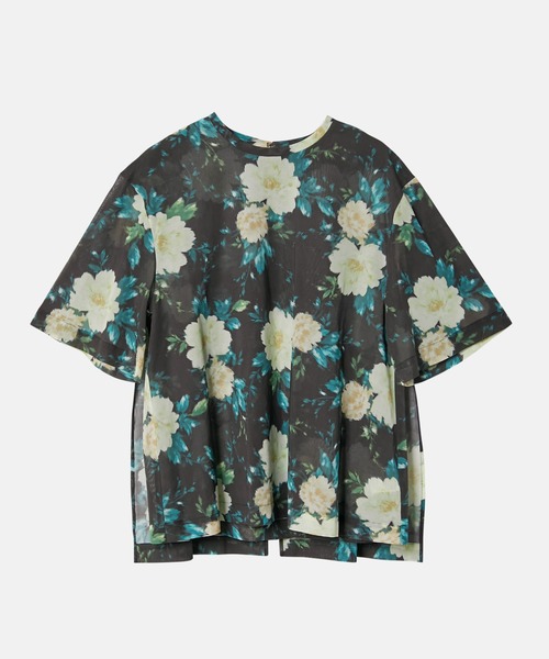 LE CIEL BLEU（ルシェルブルー）の「ヴィンテージフローラルケープレットトップ / Vintage Floral Capelet Top（シャツ/ブラウス・レディース・ブラック/オフホワイト・36）」の8枚目の写真