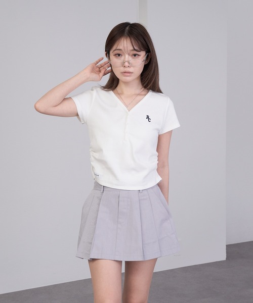 RAY CASSIN（レイカズン）の「ウエストレイヤードプリーツスカパン（スカート・レディース・ベージュ/グレー/ネイビー・FREE）」の10枚目の写真