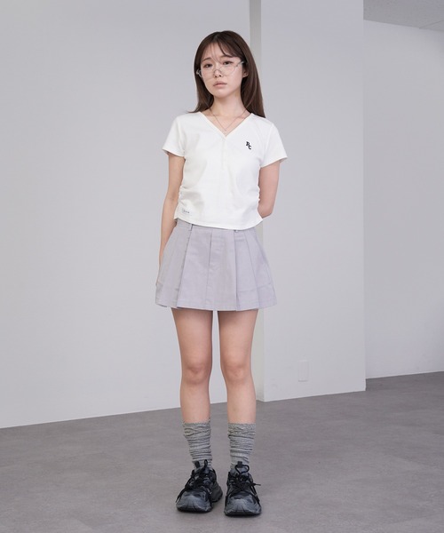 RAY CASSIN（レイカズン）の「ウエストレイヤードプリーツスカパン（スカート・レディース・ベージュ/グレー/ネイビー・FREE）」の11枚目の写真