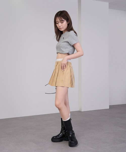 RAY CASSIN（レイカズン）の「ウエストレイヤードプリーツスカパン（スカート・レディース・ベージュ/グレー/ネイビー・FREE）」の17枚目の写真