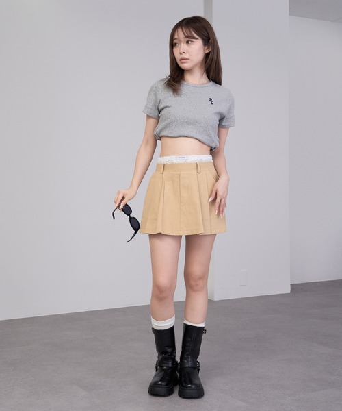 RAY CASSIN（レイカズン）の「ウエストレイヤードプリーツスカパン（スカート・レディース・ベージュ/グレー/ネイビー・FREE）」の20枚目の写真